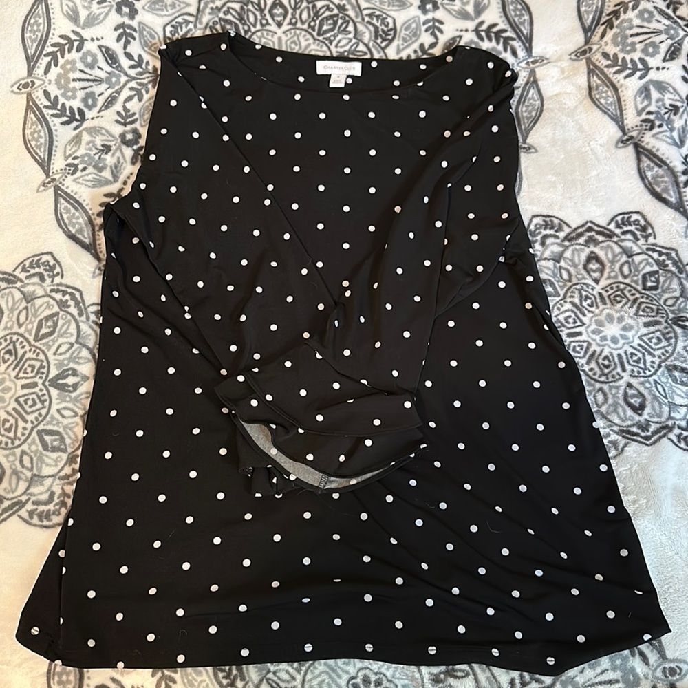 Black and White Dotted Shirt